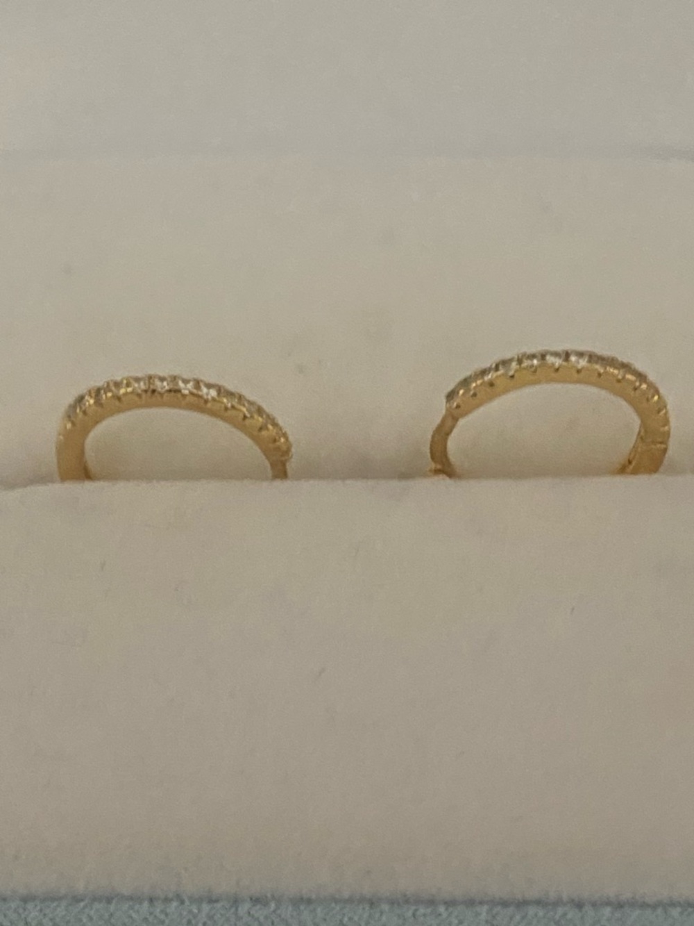 Gold Pavé Huggie Earrings - Women Jewelry